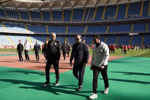 قبل السفر لأفريقيا.. الرئيس يتفقد مدينة مصر ويوجه رسالة للاعبي المنتخب