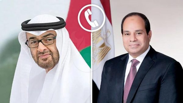 الرئيس السيسي والشيخ محمد بن زايد يتبادلان التهاني بمناسبة حلول عيد الفطر المبارك