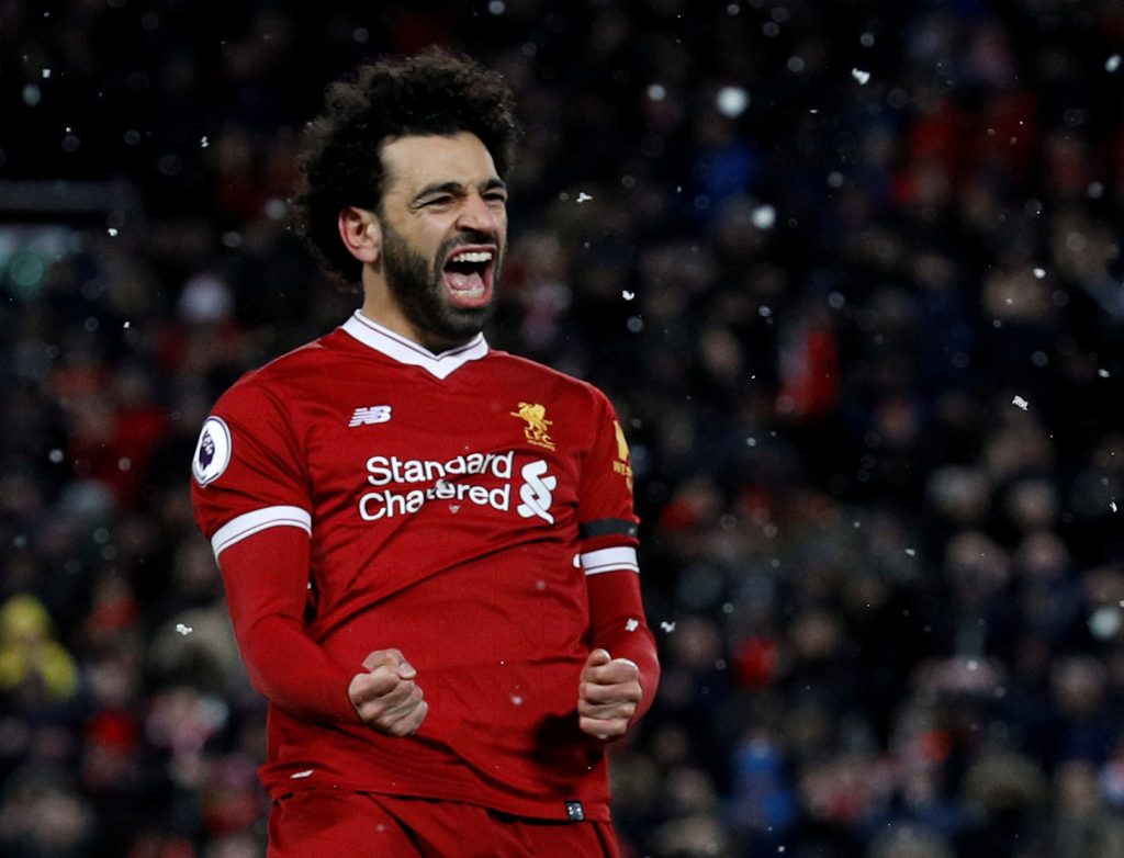 محمد صلاح لاعب ليفربول الإنجليزي يتوج بجائزة أفضل لاعب في مواجهة الريدز