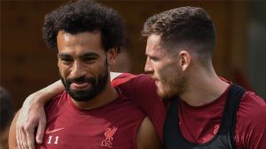 محمد صلاح وروبرتسون يكشفان عن لحظات كوميدية داخل تدريبات ليفربول.. المصري يسخر من زميله الاسكتلندي