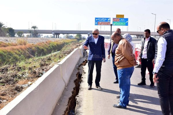 إنهيار جزئي بمحور اللواء سمير فرج بالأقصر.. صور