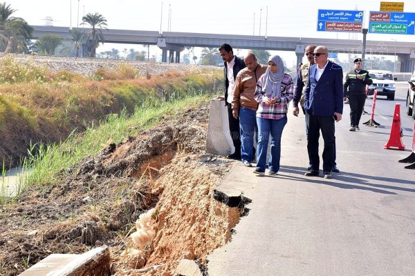 إنهيار جزئي بمحور اللواء سمير فرج بالأقصر.. صور