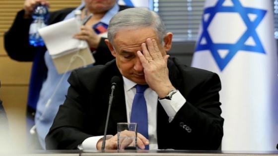 TOPSHOT - Israeli Prime Minister Benjamin Netanyahu gestures as he speaks during a meeting of the right-wing bloc at the Knesset (Israeli parliament) in Jerusalem on November 20, 2019. (Photo by GALI TIBBON / AFP) (Photo by GALI TIBBON/AFP via Getty Images)