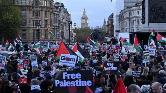 مظاهرات عالمية منددة بالعدوان الإسرائيلي علي فلسطين
